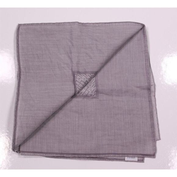 Zilli Made in France Gray Logo Cotton Pocket Square Handkerchief - Picture 3 of 5